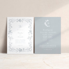 Programa de Boda en Monograma Regency