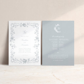 Programa de Boda en Monograma Regency