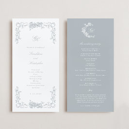 Programa de Boda en Monograma Regency
