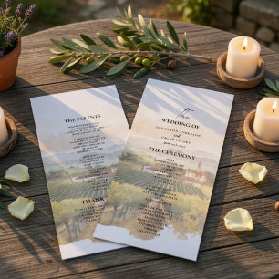 Programa de Boda en Viñedo Toscano Italiano