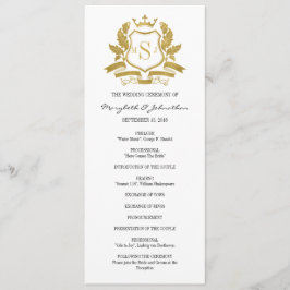 Programa de Boda Escudo de Oro clásico