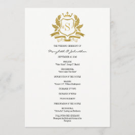 Programa de Boda Escudo de Oro clásico