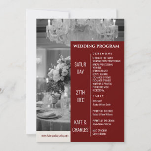 Programa de Boda Estilo Revista Personalizado Únic