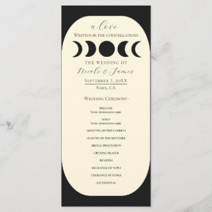 Programa de Boda Fase Lunar Luxe Negro Crema