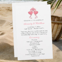 Programa de Boda Flamingo Playa Tropical Hawaiana