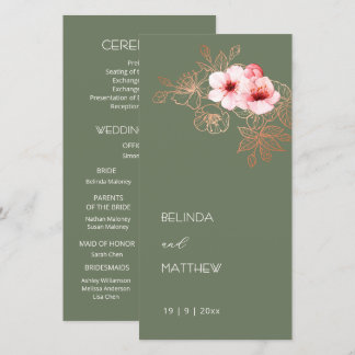 Programa de Boda Flor de Cerezo Artística