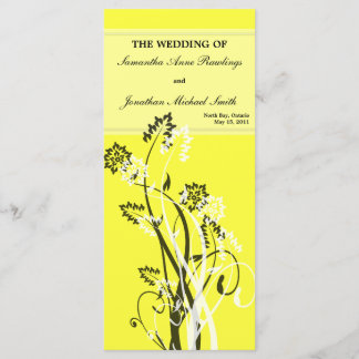 Programa de Boda Floral Amarilla