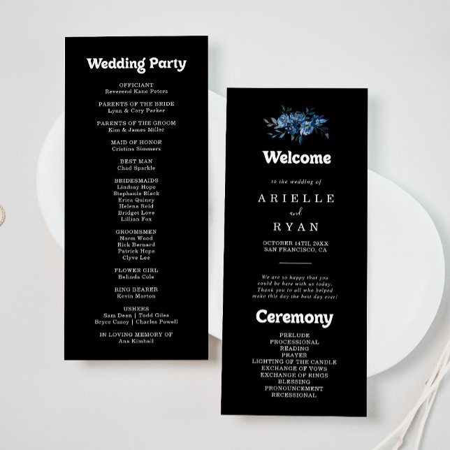 Programa de Boda Floral Azul de la Marina Real (Subido por el creador)