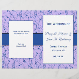 Programa de Boda Floral Azul y Lilac
