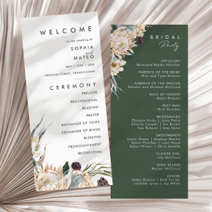 Programa de Boda Floral Blanca