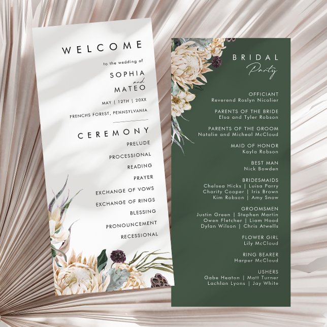Programa de Boda Floral Blanca (Subido por el creador)
