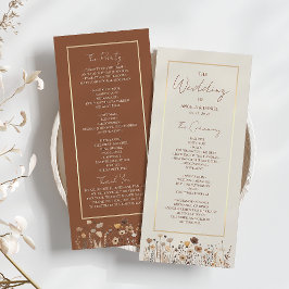 Programa de Boda Floral Boho Rústico