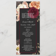 Programa de Boda Floral Borgoña