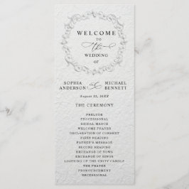 Programa de Boda Floral con Relieve Falso