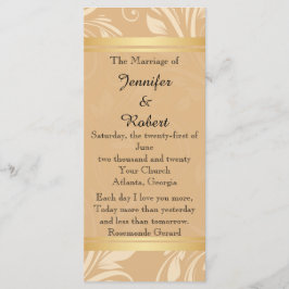 Programa de Boda Floral de Bronce Moderno