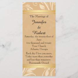 Programa de Boda Floral de Bronce Moderno