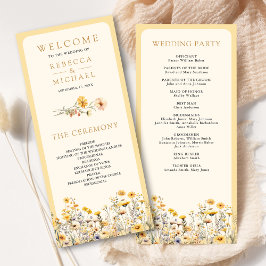 Programa de Boda Floral de Flor Silvestre Boho Ama