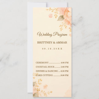 Programa de Boda Floral de Hortensia Dorada y Melo