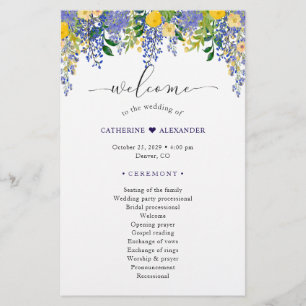 Programa de Boda Floral de la Arena de Agua de Wis