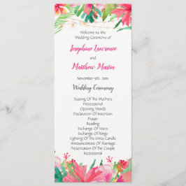 Programa de Boda Floral de las cadenas tropicales