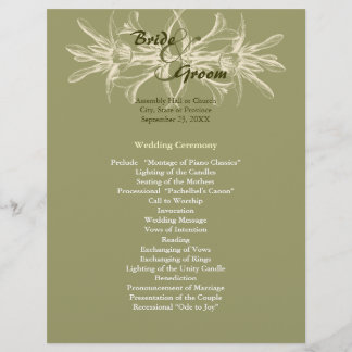 Programa de Boda Floral de Olivo Antiguo