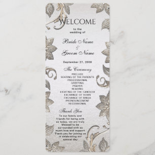 Programa de Boda Floral de Oro Plateado
