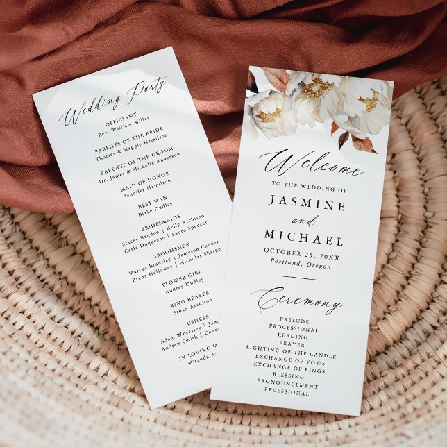 Programa de Boda Floral de Otoño Rústico (Subido por el creador)