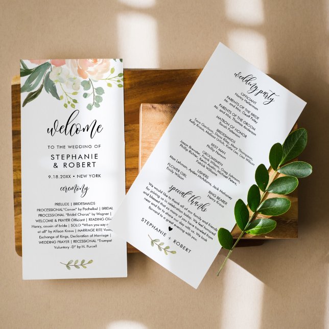Programa de Boda Floral de Peach de CORA (Subido por el creador)