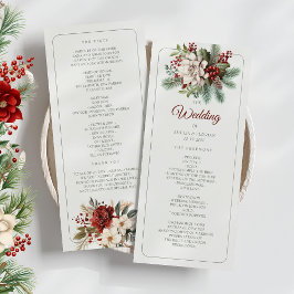Programa de Boda Floral de Pino Rústico de Inviern