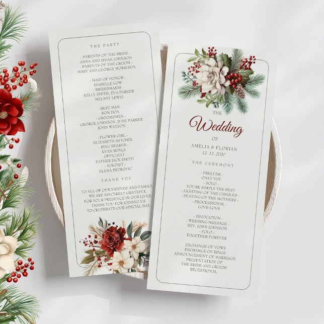 Programa de Boda Floral de Pino Rústico de Inviern (Subido por el creador)