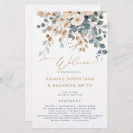 Programa de Boda Floral de Tono Tono Tono Tono Sua