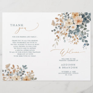 Programa de Boda Floral de Tono Tono Tono Tono Sua
