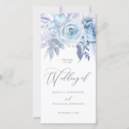 Programa de Boda Floral Divina Dusty Blue