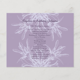 Programa de Boda Floral Dusty Purple