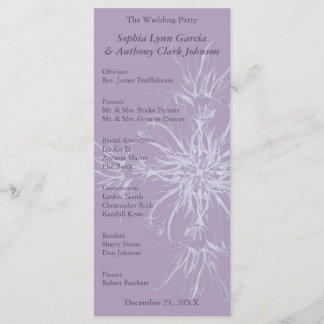 Programa de Boda Floral Dusty Purple