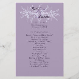 Programa de Boda Floral Dusty Purple