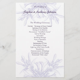 Programa de Boda Floral Dusty Purple