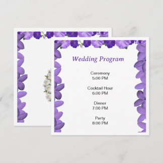 Programa de Boda Floral Elegant Arch | Acrílico