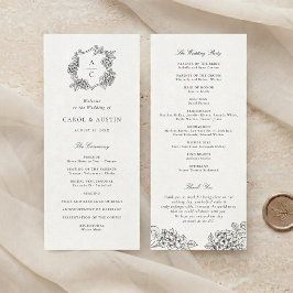 Programa de Boda Floral Elegante Cresta de Hortens