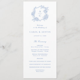 Programa de Boda Floral Elegante Hortensia Azul