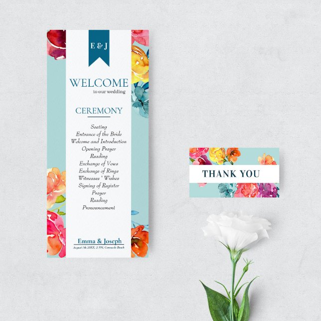 Programa de Boda Floral en Verano Brillante (Subido por el creador)