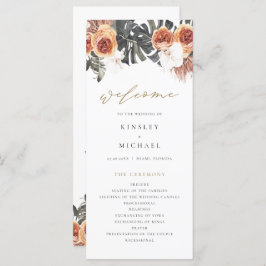 Programa de Boda Floral KINSLEY Boho Terracotta