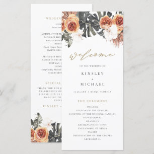 Programa de Boda Floral KINSLEY Boho Terracotta
