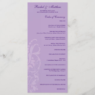 Programa de Boda Floral Lavender