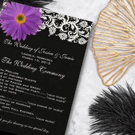 Programa de Boda Floral Purple Gerber Daisy