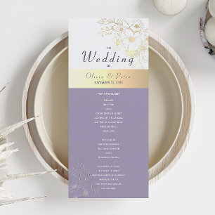 Programa de Boda Floral Púrpura