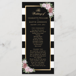 Programa de Boda Floral Rosa Black Gold de Rubor
