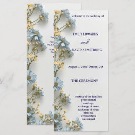 Programa de Boda Floral Simple Moderno