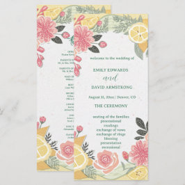 Programa de Boda Floral Simple y Elegante Moderno