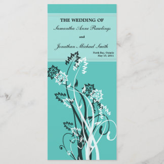 Programa de Boda Floral Turquesa
